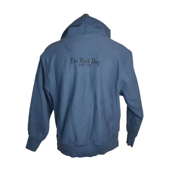 The Black Dog Heavyweight Hoodie Blue Oversized Small - Picture 2 of 8